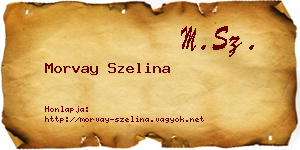 Morvay Szelina névjegykártya
